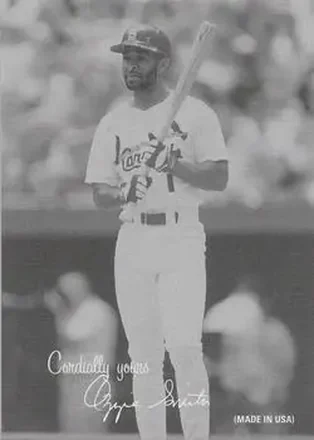 2004 Leaf - Exhibits 1939-46 Cordially Yours Left #34 - Ozzie Smith - St. Louis Cardinals