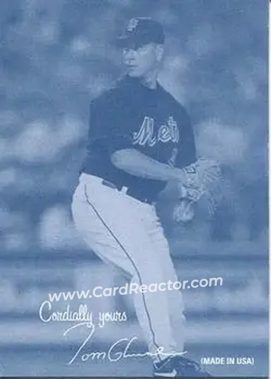 2004 Leaf - Exhibits 1939-46 Cordially Yours Left Second Edition #46 - Tom Glavine - New York Mets - Front
