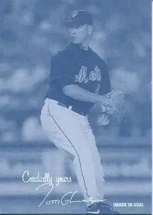 2004 Leaf - Exhibits 1939-46 Cordially Yours Left Second Edition #46 - Tom Glavine - New York Mets