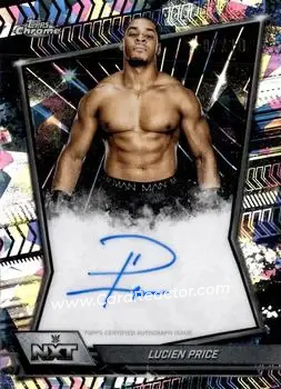 2026 Topps Chrome Sapphire Edition WWE - NXT Autographs Black #NXT-LUC - Lucien Price - Front
