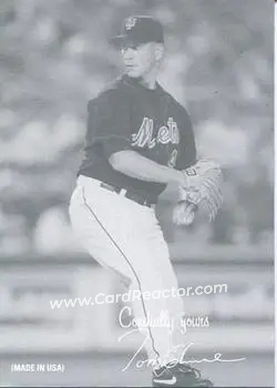 2004 Leaf - Exhibits 1939-46 Cordially Yours Right #46 - Tom Glavine - New York Mets - Front