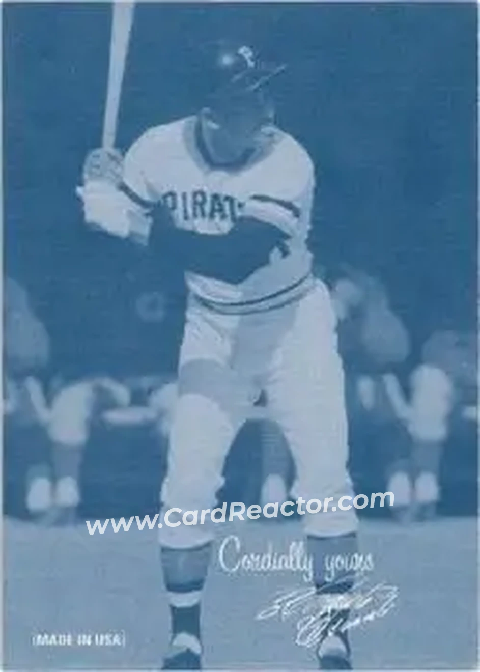 2004 Leaf - Exhibits 1939-46 Cordially Yours Right Second Edition #41 - Bob Clemente - Pittsburgh Pirates - Front 2004 Leaf - Exhibits 1939-46 Cordially Yours Right Second Edition #41 - Bob Clemente - Pittsburgh Pirates - Front