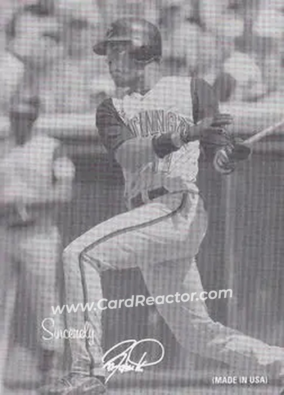 2004 Leaf - Exhibits 1939-46 Sincerely Left #7 - Barry Larkin - Cincinnati Reds - Front