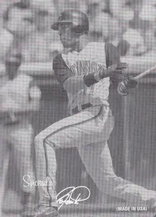 2004 Leaf - Exhibits 1939-46 Sincerely Left #7 - Barry Larkin - Cincinnati Reds