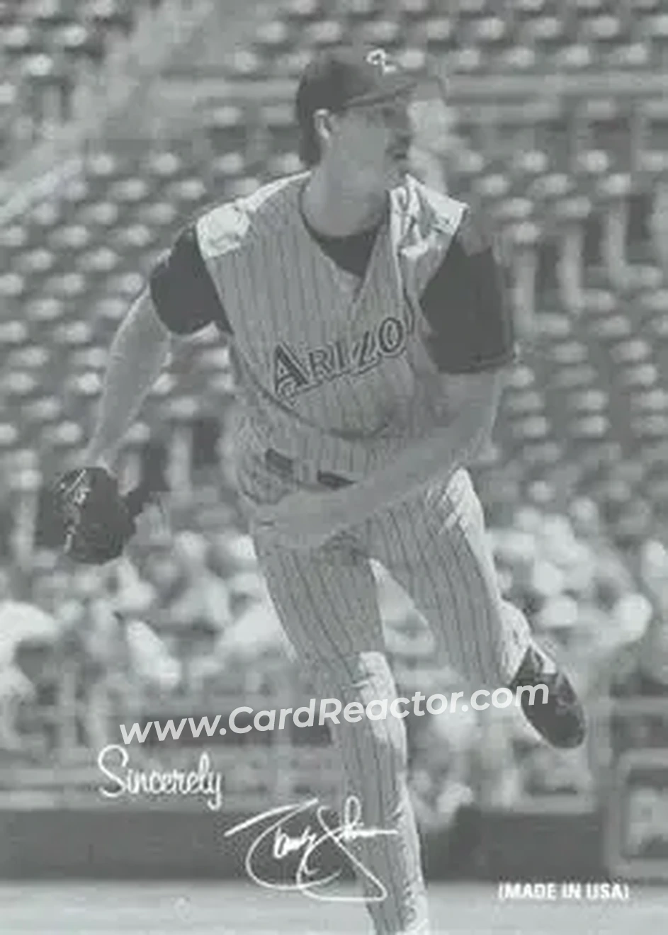 2004 Leaf - Exhibits 1939-46 Sincerely Left #36 - Randy Johnson - Arizona Diamondbacks - Front