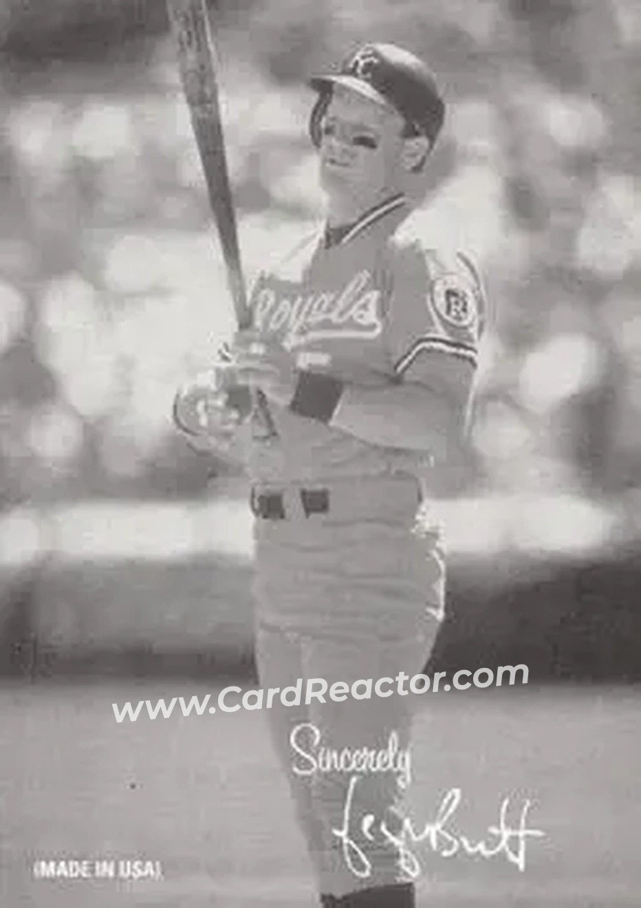 2004 Leaf - Exhibits 1939-46 Sincerely Right #16 - George Brett - Kansas City Royals - Front