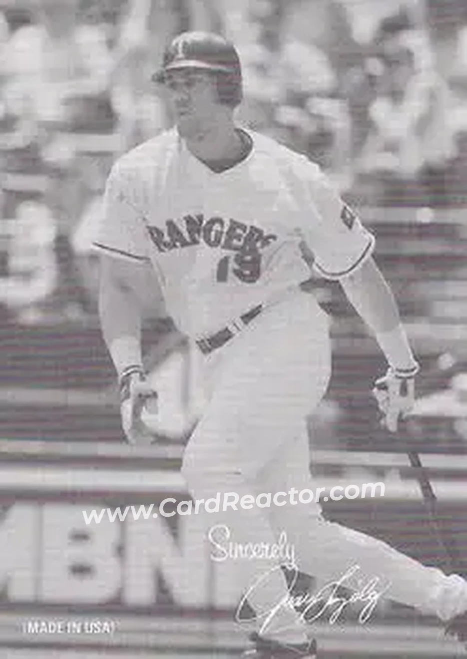 2004 Leaf - Exhibits 1939-46 Sincerely Right #23 - Juan Gonzalez - Texas Rangers - Front
