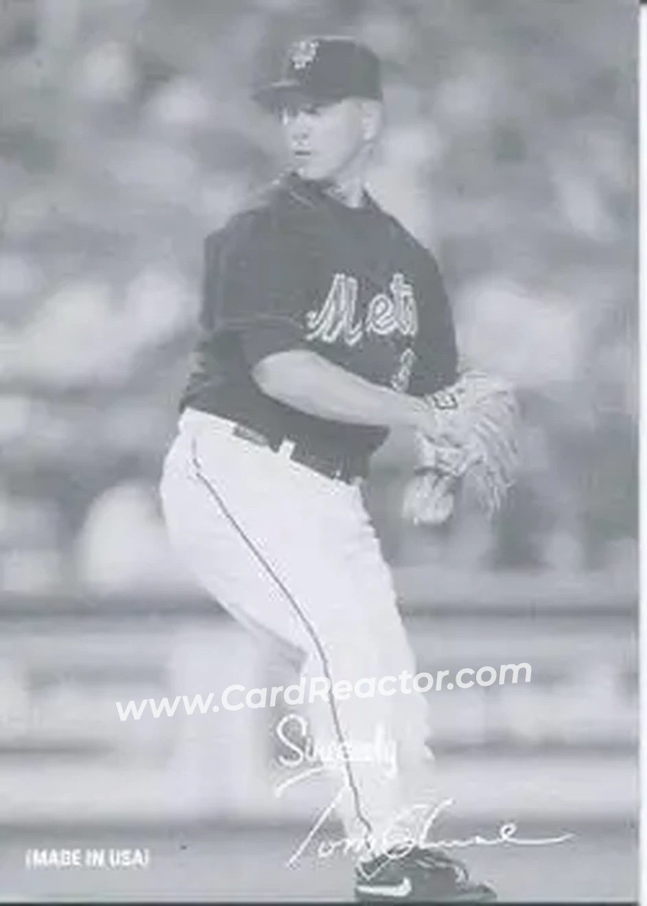 2004 Leaf - Exhibits 1939-46 Sincerely Right #46 - Tom Glavine - New York Mets - Front 2004 Leaf - Exhibits 1939-46 Sincerely Right #46 - Tom Glavine - New York Mets - Front