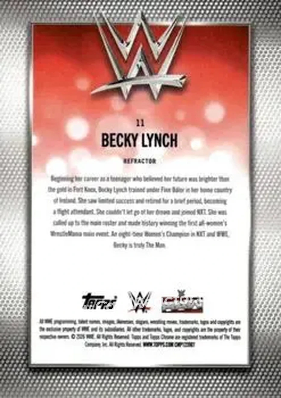 2026 Topps Chrome WWE - Refractor #11 - Becky Lynch - Back