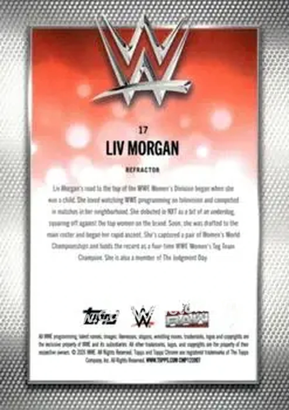2026 Topps Chrome WWE - Refractor #17 - Liv Morgan - Back