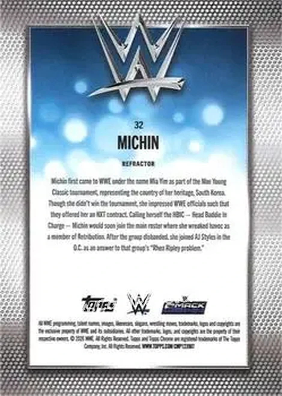 2026 Topps Chrome WWE - Refractor #32 - Michin - Back