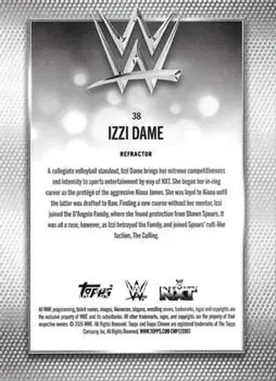 2026 Topps Chrome WWE - Refractor #38 - Izzi Dame - Back