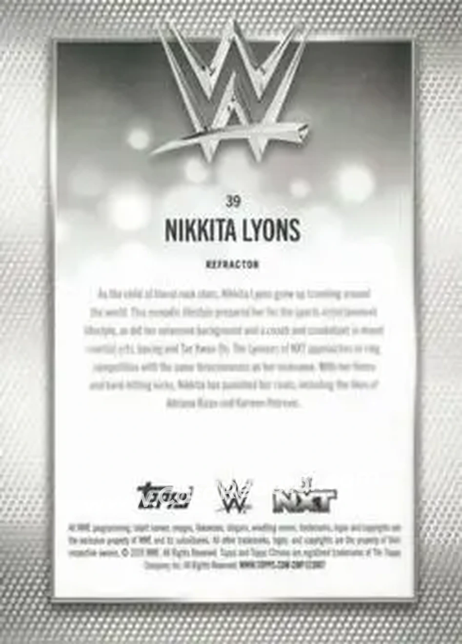 2026 Topps Chrome WWE - Refractor #39 - Nikkita Lyons - Back