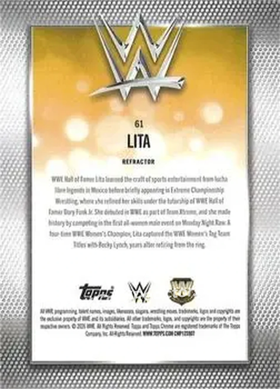 2026 Topps Chrome WWE - Refractor #61 - Lita - Back