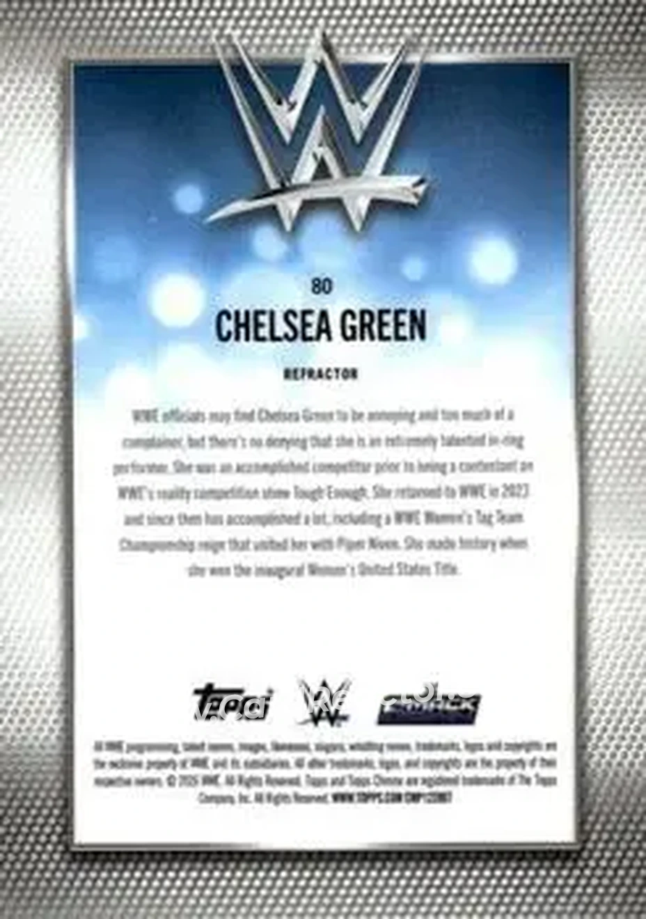 2026 Topps Chrome WWE - Refractor #80 - Chelsea Green - Back