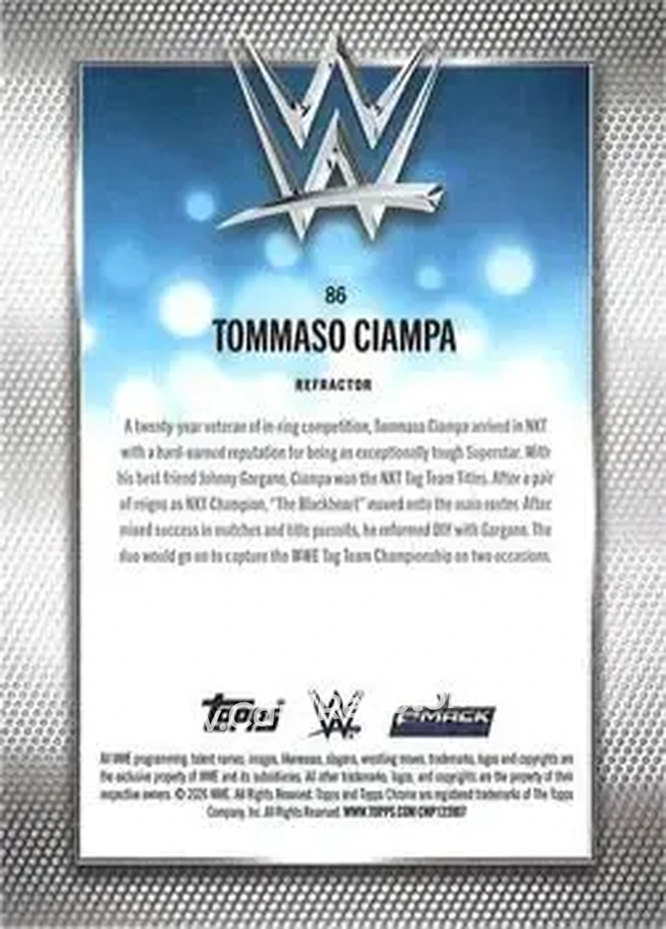 2026 Topps Chrome WWE - Refractor #86 - Tommaso Ciampa - Back