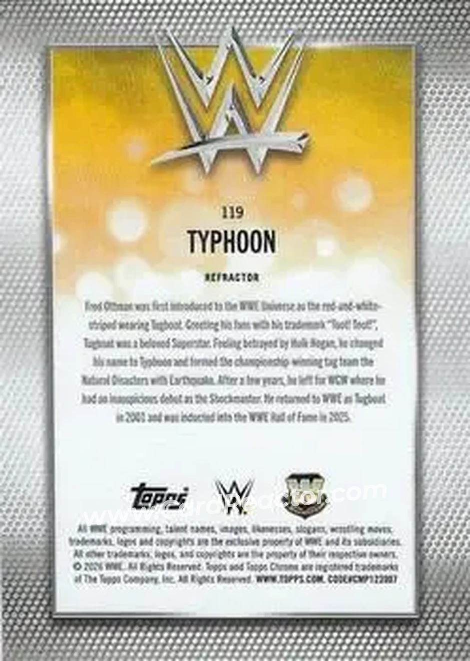 2026 Topps Chrome WWE - Refractor #119 - Tugboat - Back