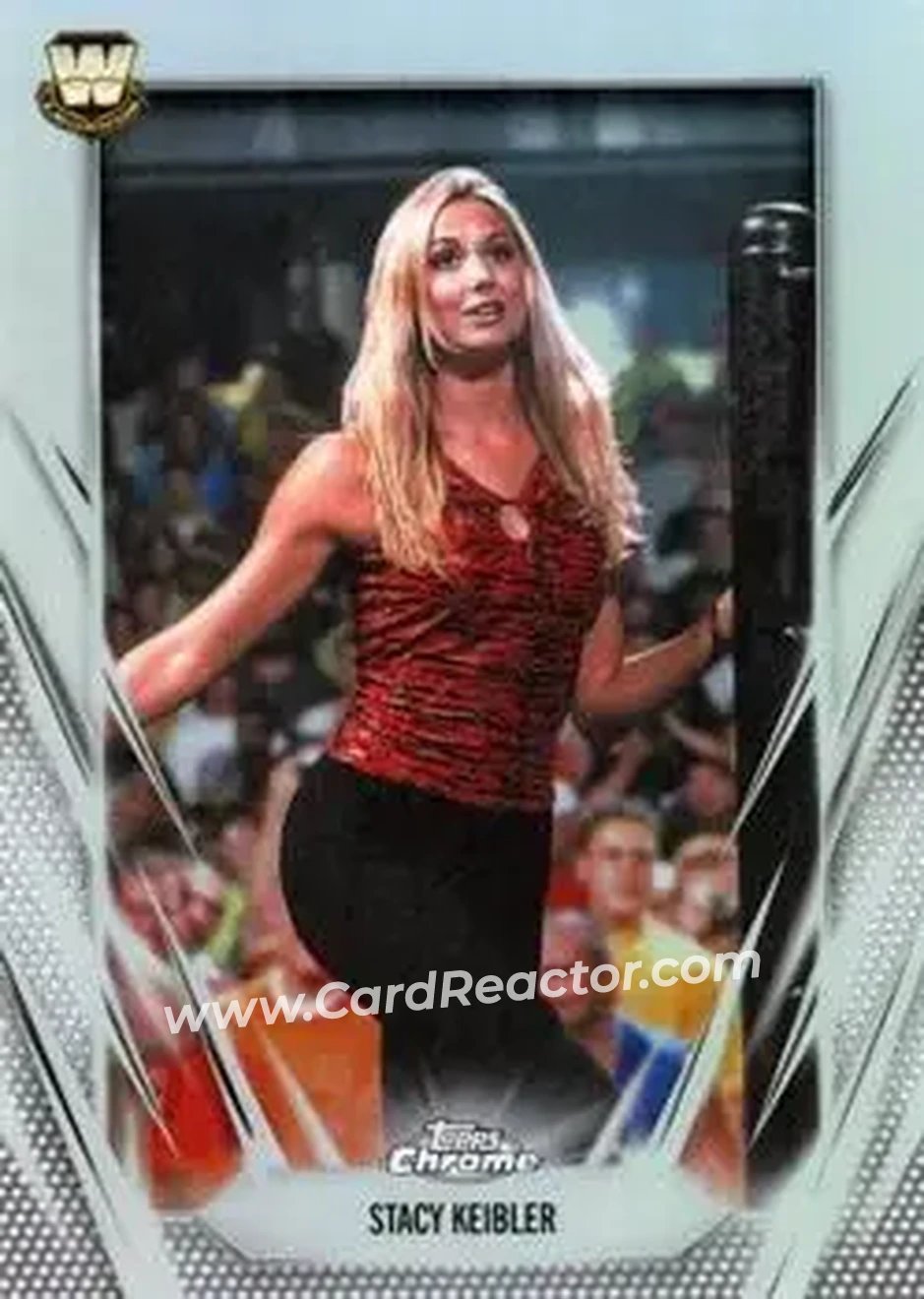 2026 Topps Chrome WWE - Refractor #121 - Stacy Keibler - Front 2026 Topps Chrome WWE - Refractor #121 - Stacy Keibler - Front