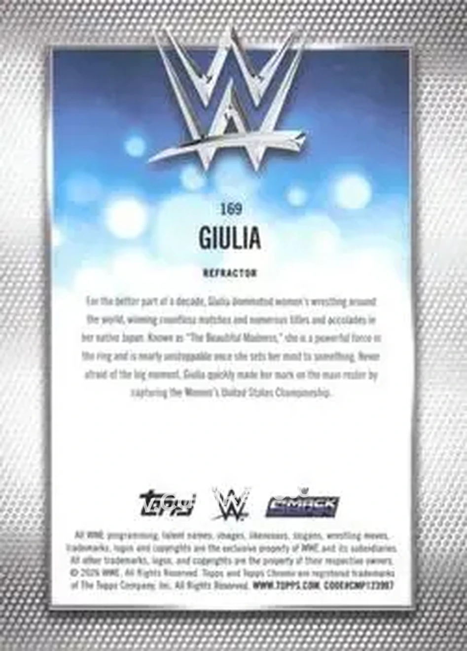 2026 Topps Chrome WWE - Refractor #169 - Giulia - Back