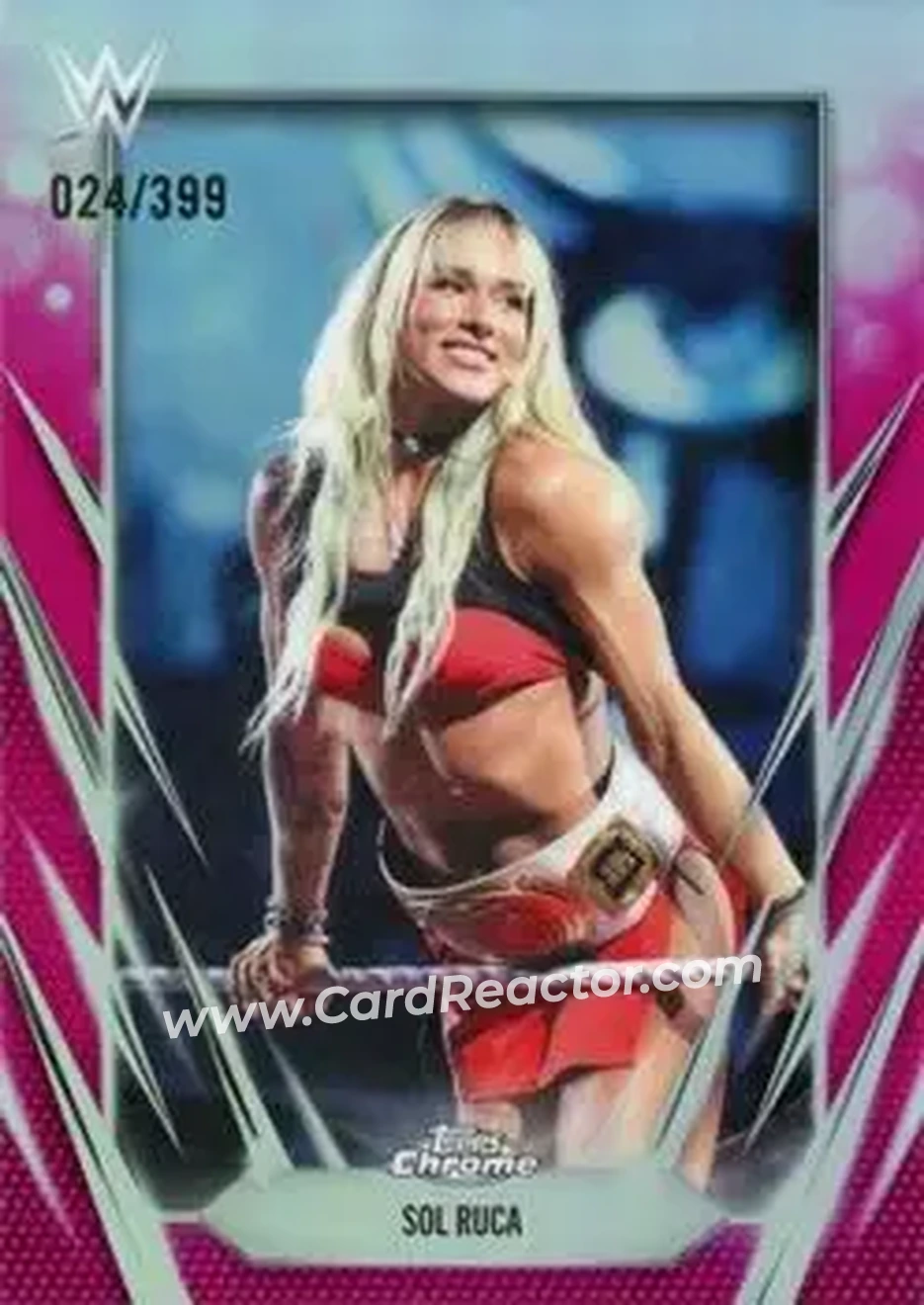 2026 Topps Chrome WWE - Magenta Refractor #34 - Sol Ruca - Front