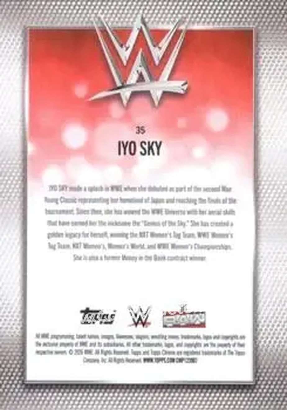 2026 Topps Chrome WWE - Magenta Refractor #35 - Iyo Sky - Back