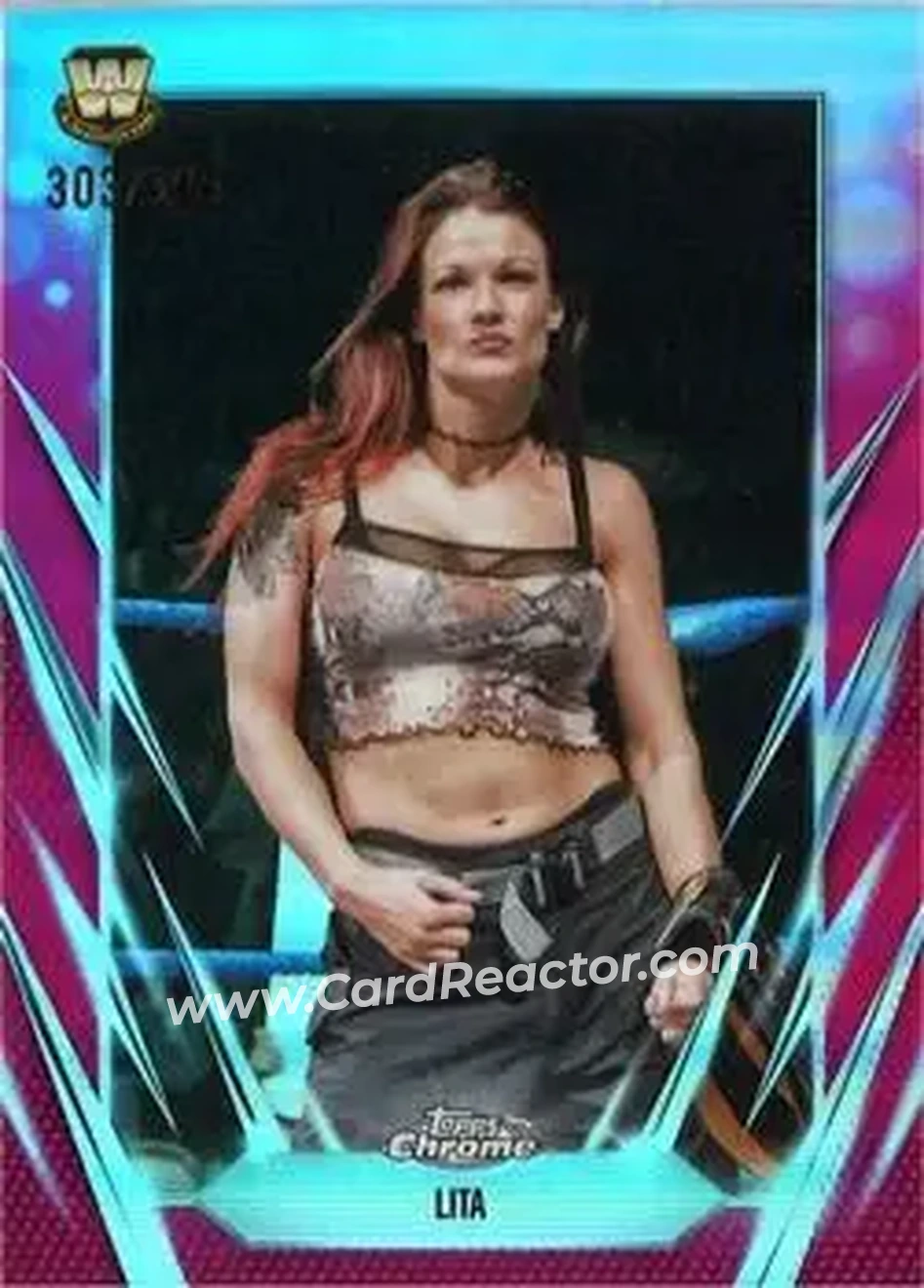 2026 Topps Chrome WWE - Magenta Refractor #61 - Lita - Front