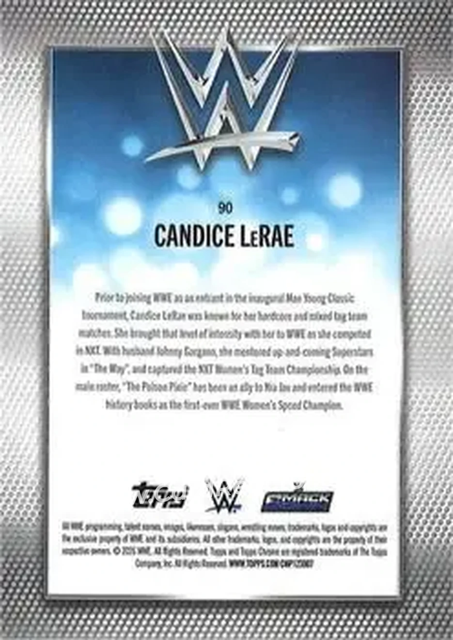 2026 Topps Chrome WWE - Magenta Refractor #90 - Candice LeRae - Back