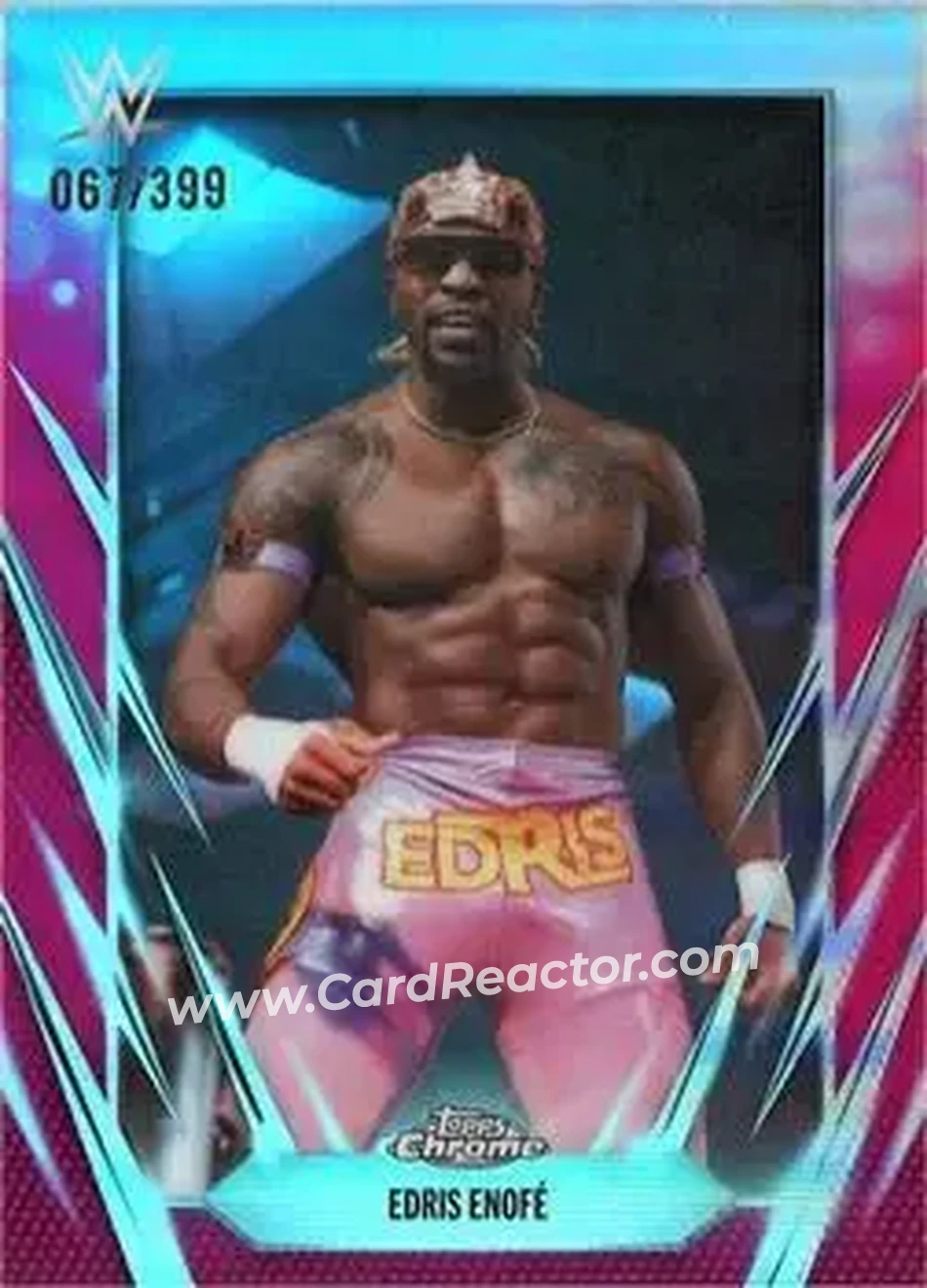 2026 Topps Chrome WWE - Magenta Refractor #126 - Edris Enofe - Front