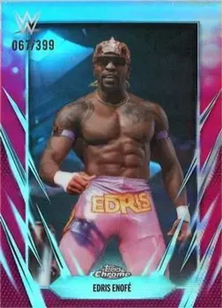 2026 Topps Chrome WWE - Magenta Refractor #126 - Edris Enofe