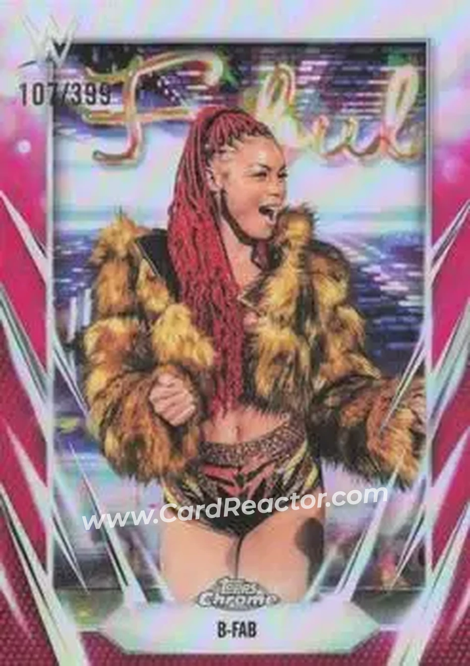 2026 Topps Chrome WWE - Magenta Refractor #143 - B-Fab - Front
