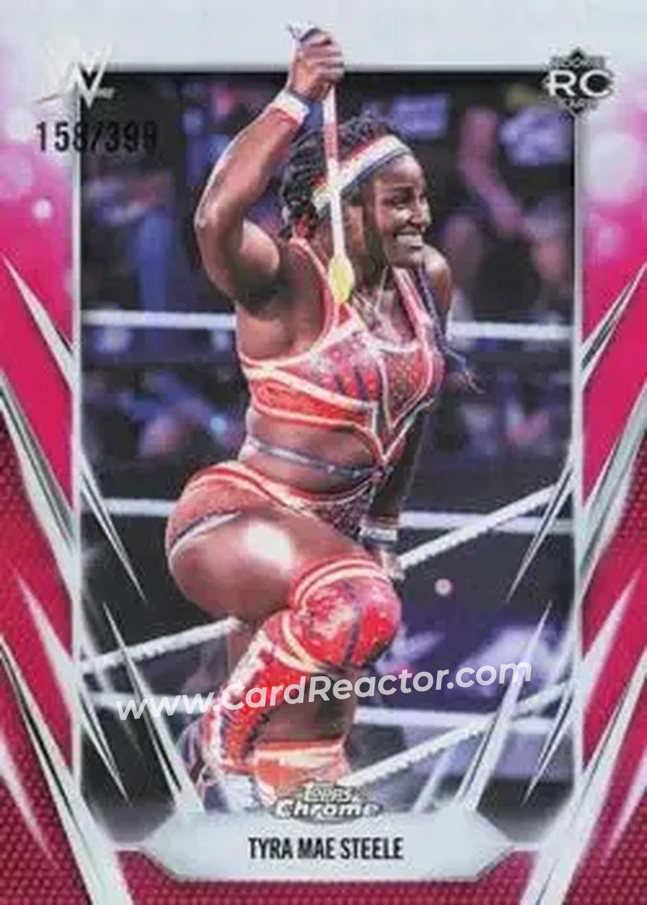2026 Topps Chrome WWE - Magenta Refractor #144 - Tyra Mae Steele - Front