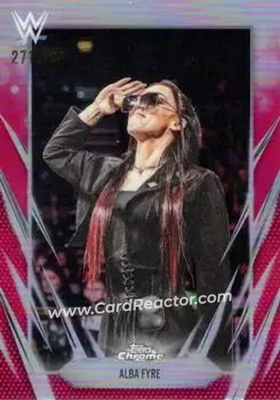 2026 Topps Chrome WWE - Magenta Refractor #184 - Alba Fyre - Front 2026 Topps Chrome WWE - Magenta Refractor #184 - Alba Fyre - Front