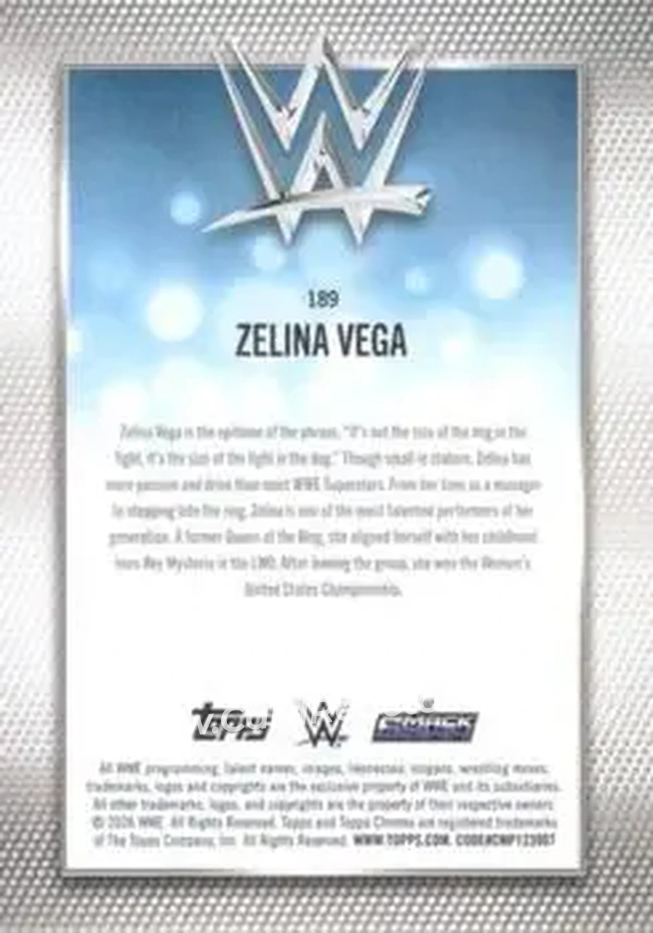 2026 Topps Chrome WWE - Magenta Refractor #189 - Zelina Vega - Back
