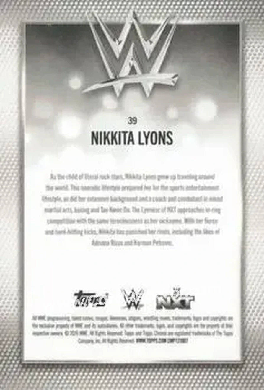 2026 Topps Chrome WWE - Teal Refractor #39 - Nikkita Lyons - Back