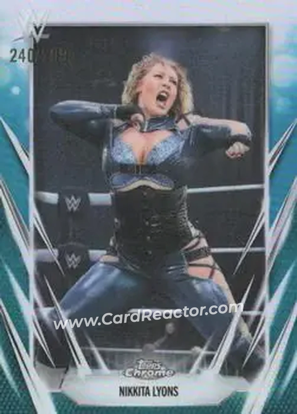2026 Topps Chrome WWE - Teal Refractor #39 - Nikkita Lyons - Front