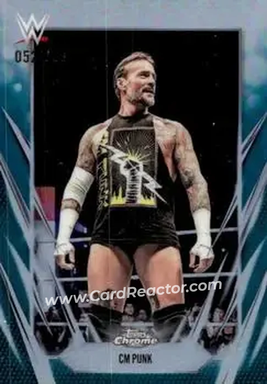 2026 Topps Chrome WWE - Teal Refractor #49 - CM Punk - Front
