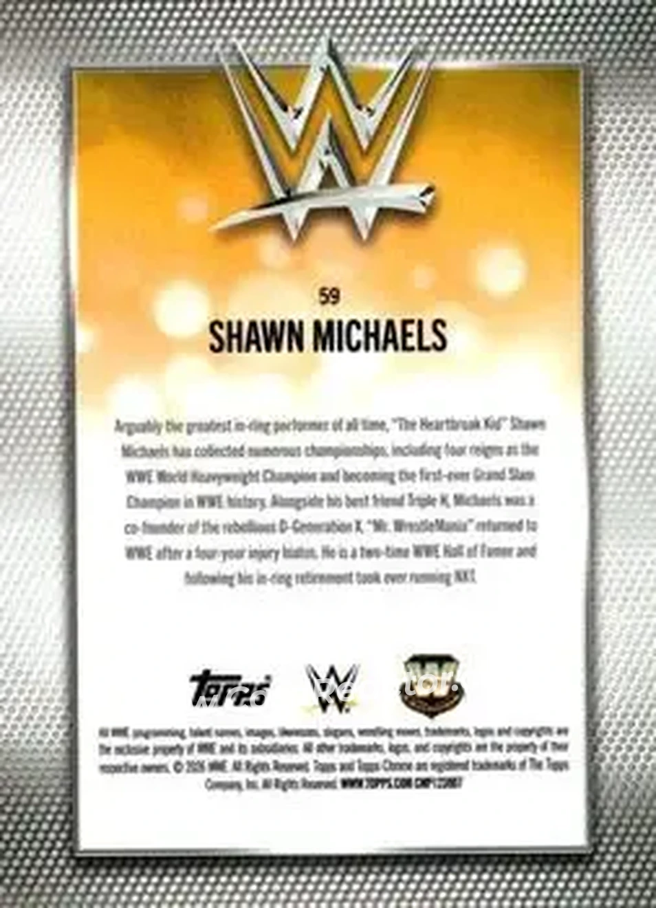 2026 Topps Chrome WWE - Teal Refractor #59 - Shawn Michaels - Back