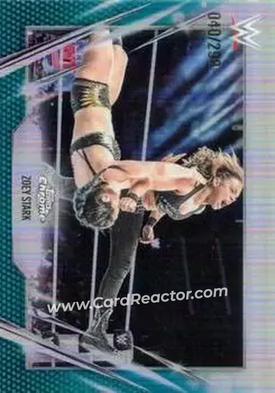 2026 Topps Chrome WWE - Teal Refractor #60 - Zoey Stark - Front 2026 Topps Chrome WWE - Teal Refractor #60 - Zoey Stark - Front