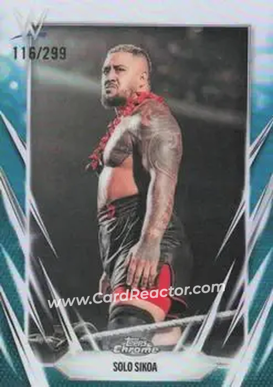 2026 Topps Chrome WWE - Teal Refractor #63 - Solo Sikoa - Front