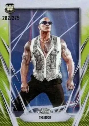 2026 Topps Chrome WWE - Yellow Refractor #1 - The Rock