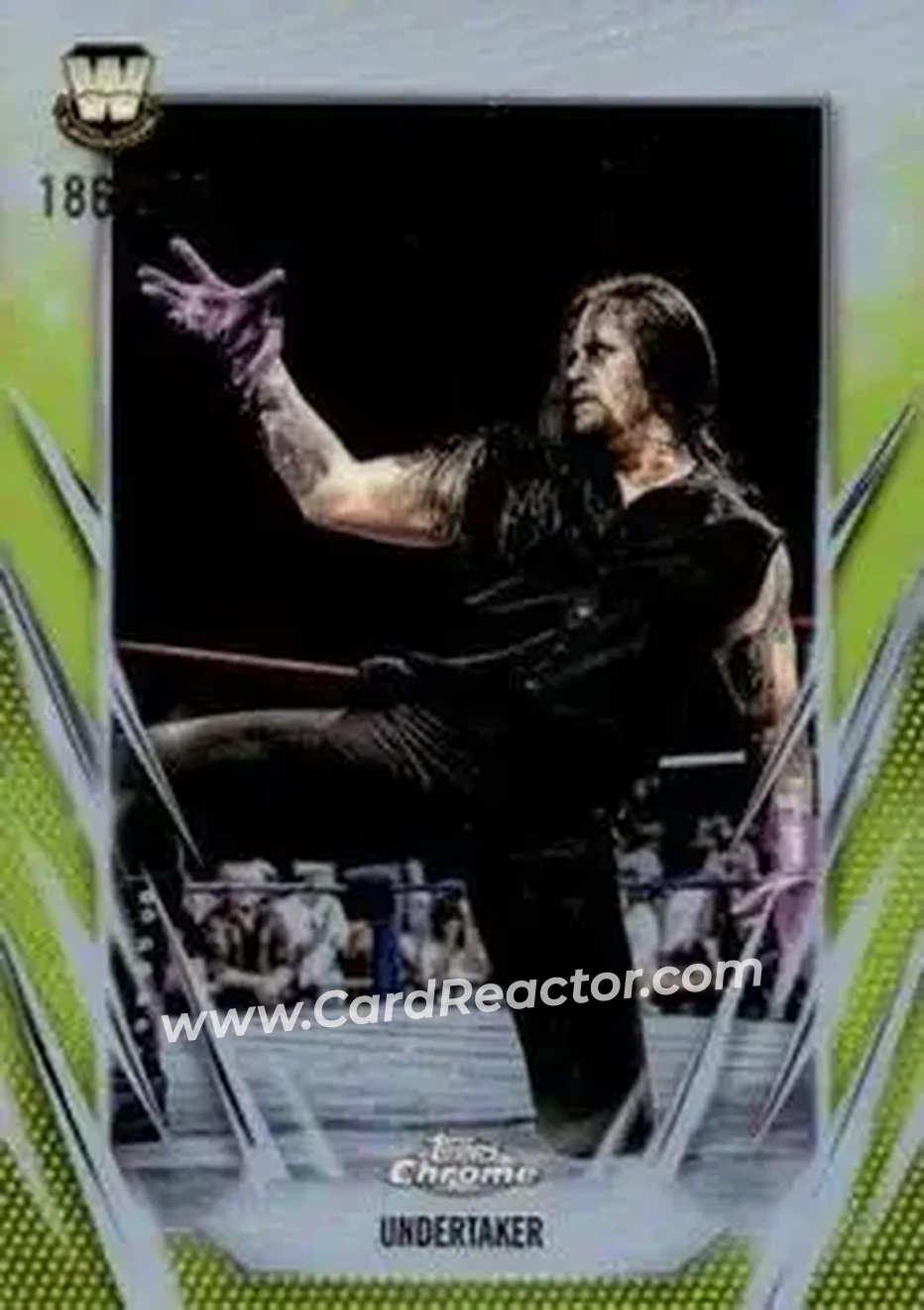 2026 Topps Chrome WWE - Yellow Refractor #3 - The Undertaker - Front 2026 Topps Chrome WWE - Yellow Refractor #3 - The Undertaker - Front