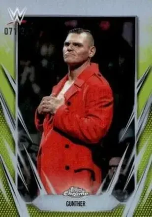 2026 Topps Chrome WWE - Yellow Refractor #8 - Gunther
