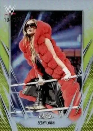 2026 Topps Chrome WWE - Yellow Refractor #11 - Becky Lynch