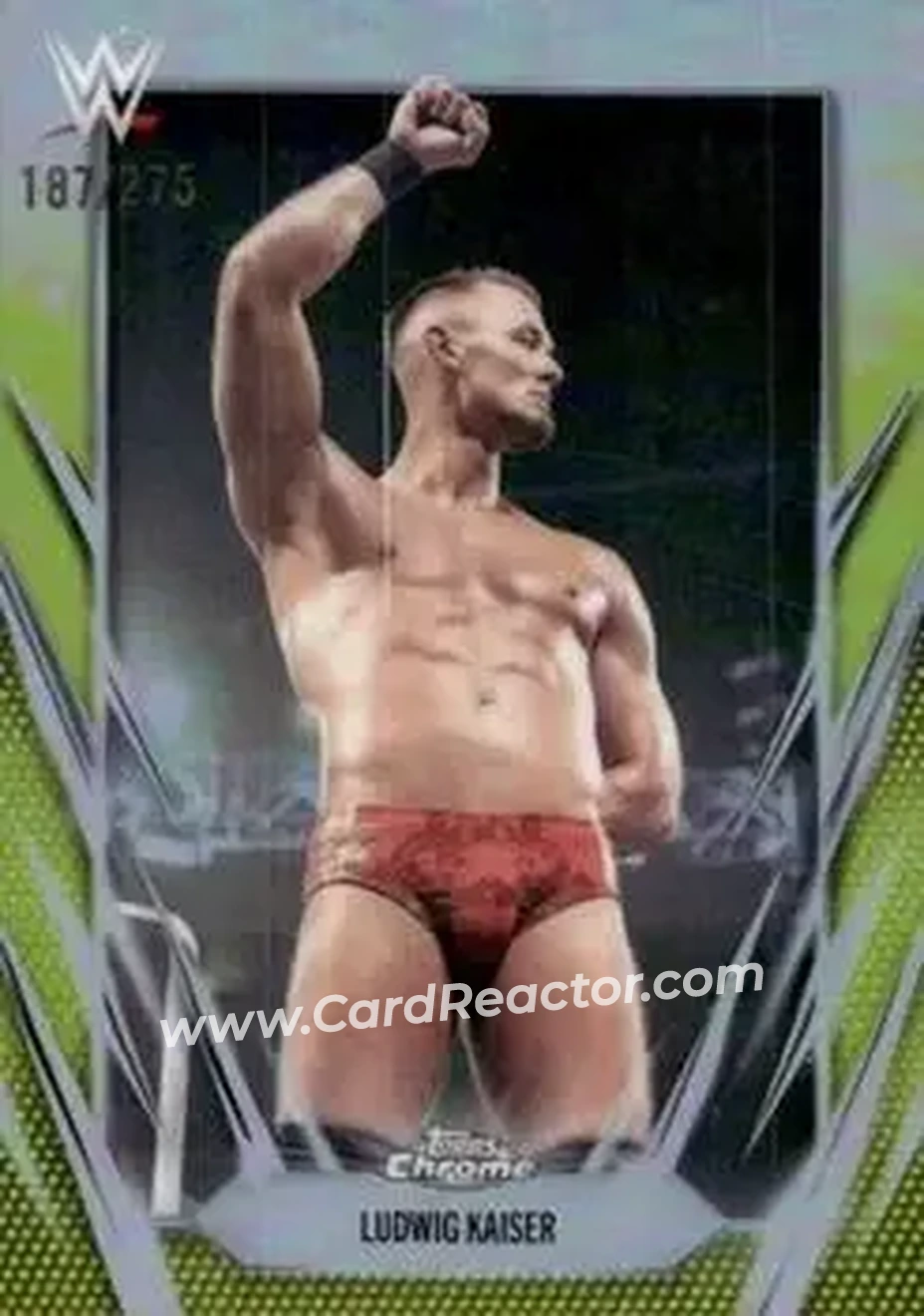 2026 Topps Chrome WWE - Yellow Refractor #12 - Ludwig Kaiser - Front 2026 Topps Chrome WWE - Yellow Refractor #12 - Ludwig Kaiser - Front