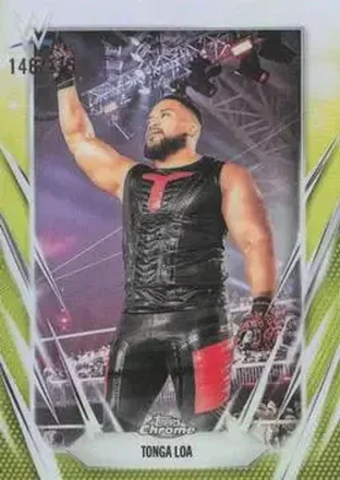 2026 Topps Chrome WWE - Yellow Refractor #16 - Tonga Loa