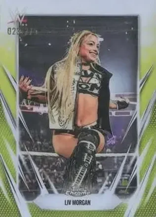 2026 Topps Chrome WWE - Yellow Refractor #17 - Liv Morgan