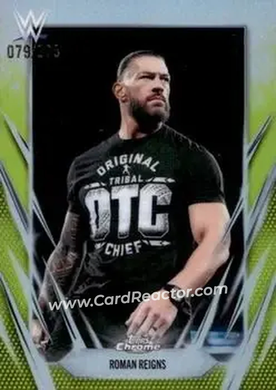 2026 Topps Chrome WWE - Yellow Refractor #18 - Roman Reigns - Front