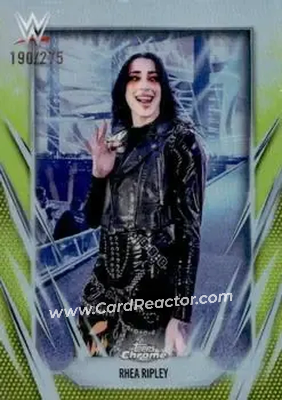 2026 Topps Chrome WWE - Yellow Refractor #20 - Rhea Ripley - Front