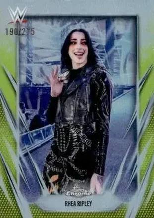 2026 Topps Chrome WWE - Yellow Refractor #20 - Rhea Ripley