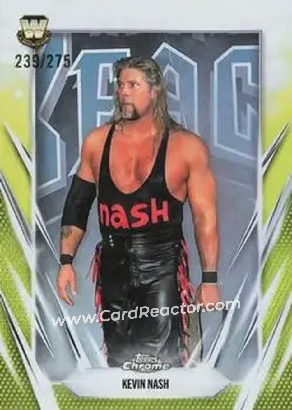 2026 Topps Chrome WWE - Yellow Refractor #24 - Kevin Nash - Front